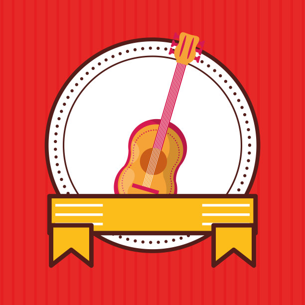 吉他乐器印章印章图片下载