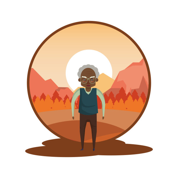 日落风景中的非洲祖父图片下载