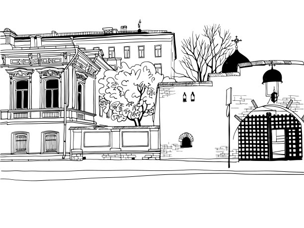 老莫斯科漂亮的街道图片下载