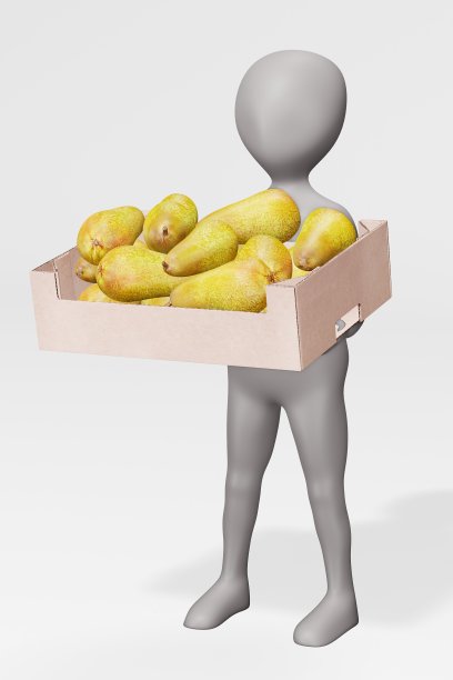 梨角色的3D渲染图片下载