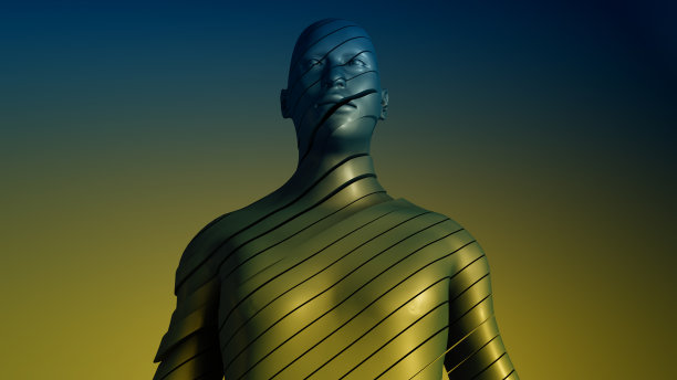 3 d渲染。人头粉碎人像图片下载