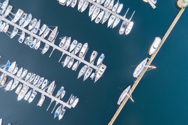 码头区域无人机视图图片下载