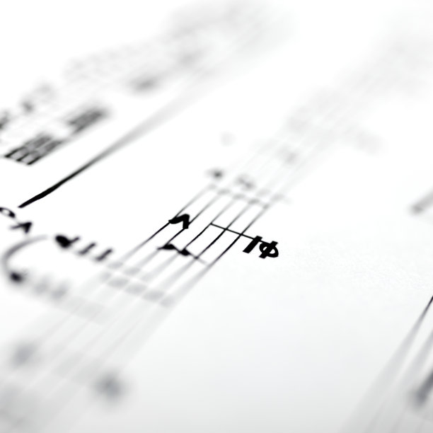 带音符的纸片图片下载