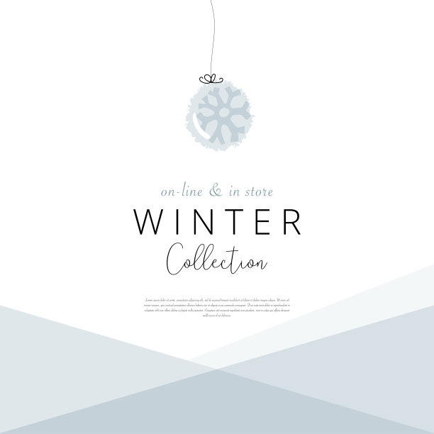 社交媒体横幅广告冬季到达收集模板图片下载