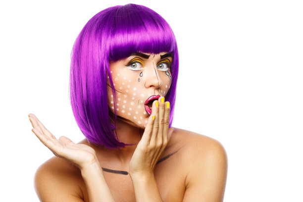 模特在创意形象与流行艺术化妆图片下载