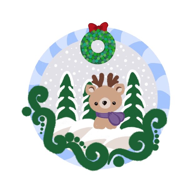 驯鹿圣诞相框。图片下载