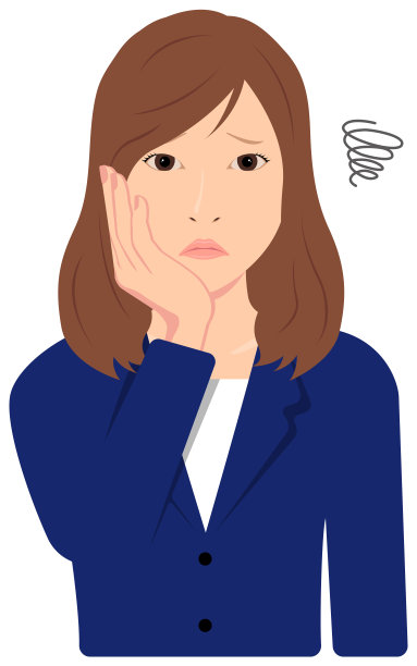 年轻的亚洲商界女性矢量插图(上半身，腰部以上)/沮丧，恼人，烦恼，失望图片下载