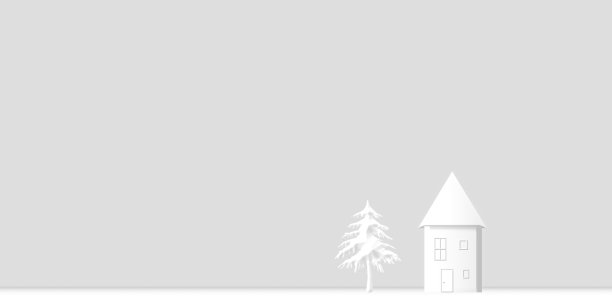 冬天的房子和树简单的背景。图片下载