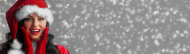 圣诞女人惊讶图片下载