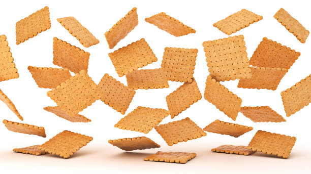 黄油饼干。三维渲染图片下载
