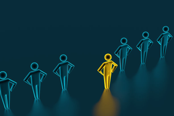 选择和搜索顶级员工或客户。三维渲染图片下载