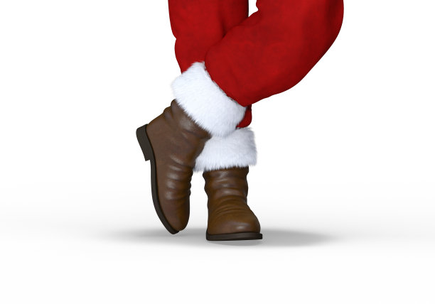 圣诞老人靴3D渲染图片下载