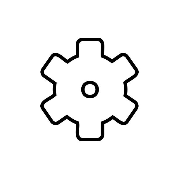 简单的齿轮线图标。图片下载