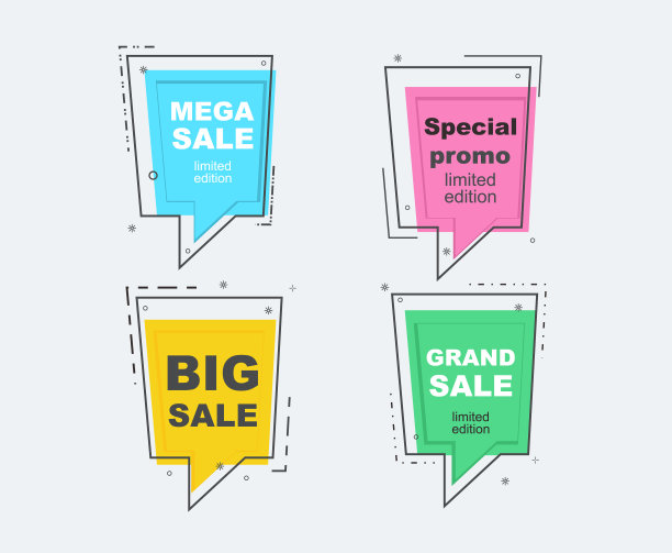 采购产品最大的销售，季节销售，折纸风格的横幅，缎带，标签，标签，标志。平面设计。每股收益10向量图片下载