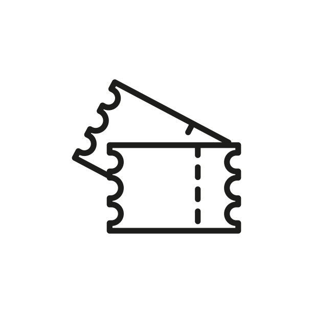 简易票务线条图标图片下载