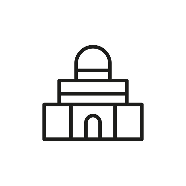 简约建筑线条图标图片下载