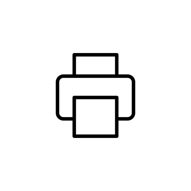 简约打印机线条图标图片下载