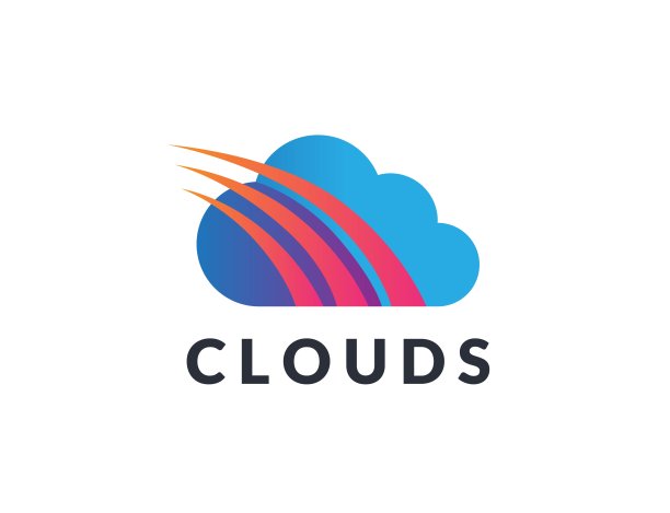 创意抽象的云形图标设计。矢量标志图形图片下载