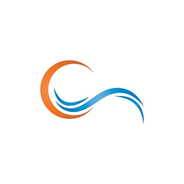 水波符号和图标模板图片下载