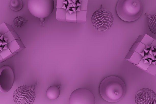 圣诞礼物和礼物的3d渲染。图片下载