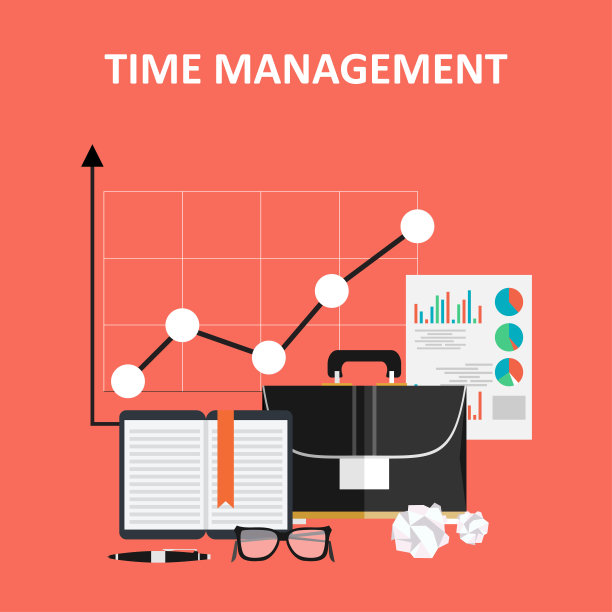 时间管理，计划，组织。现代平面设计概念的网页横幅图片下载