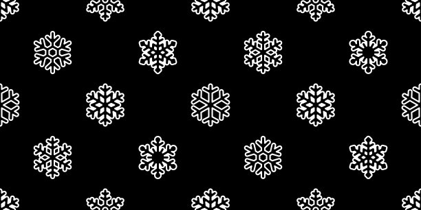 雪花无缝图案圣诞矢量雪圣诞老人围巾孤立瓷砖背景重复墙纸插图礼物包装纸线条设计图片下载