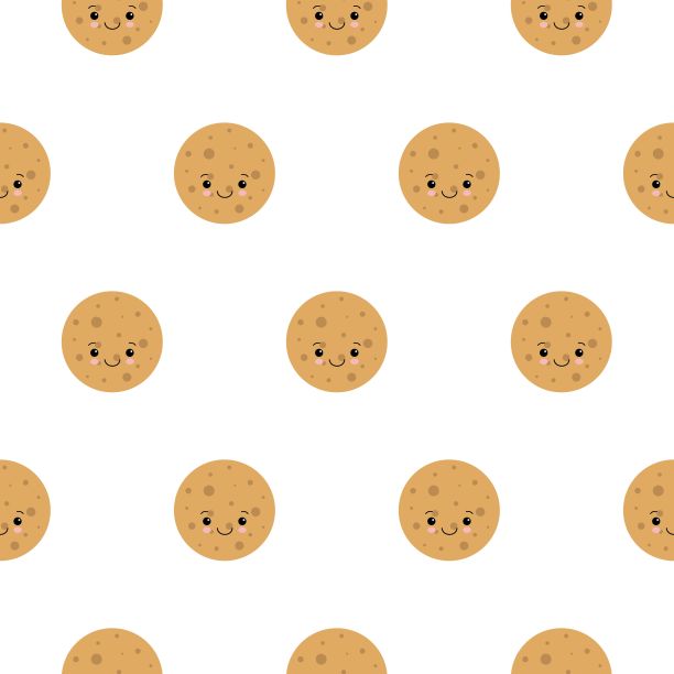 可爱的水星无缝图案。说明背景图片下载