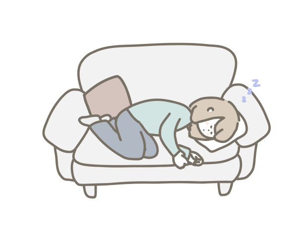 躺在沙发上的人图片下载