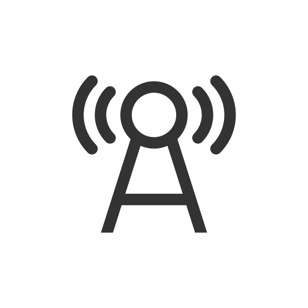 天线塔图标在平面风格。广播矢量插图在白色孤立的背景。无线业务概念。图片下载