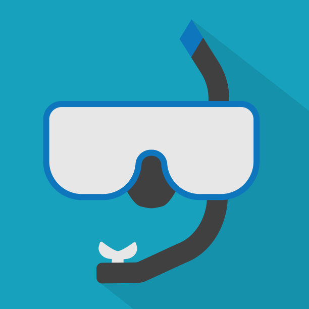 潜水面罩和管图标图片下载