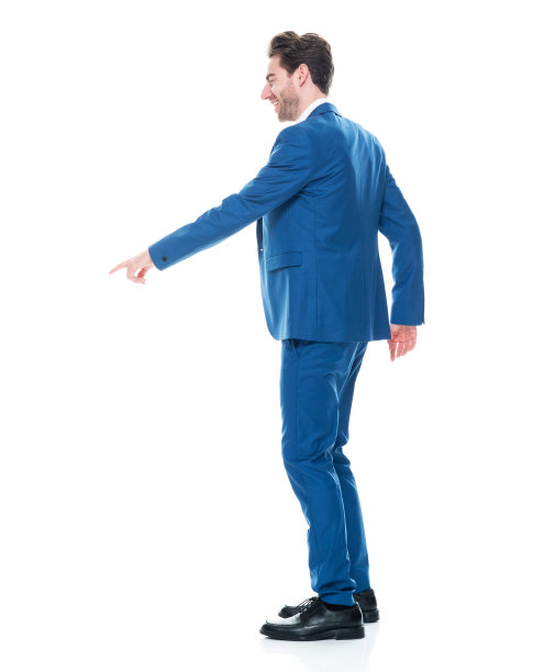 指点的商务白人男士素材图片