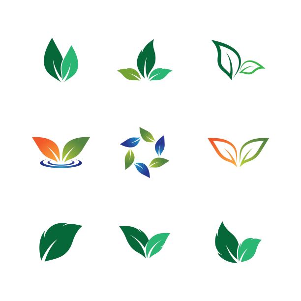 叶子符号矢量图标图片下载