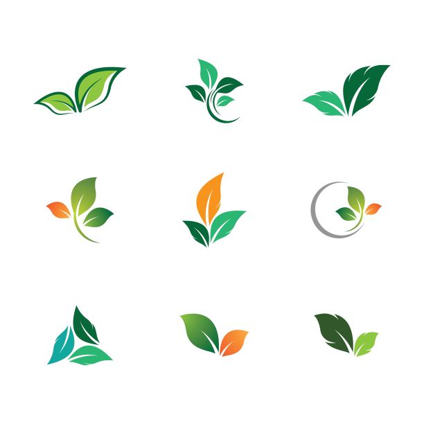 叶子符号矢量图标图片下载