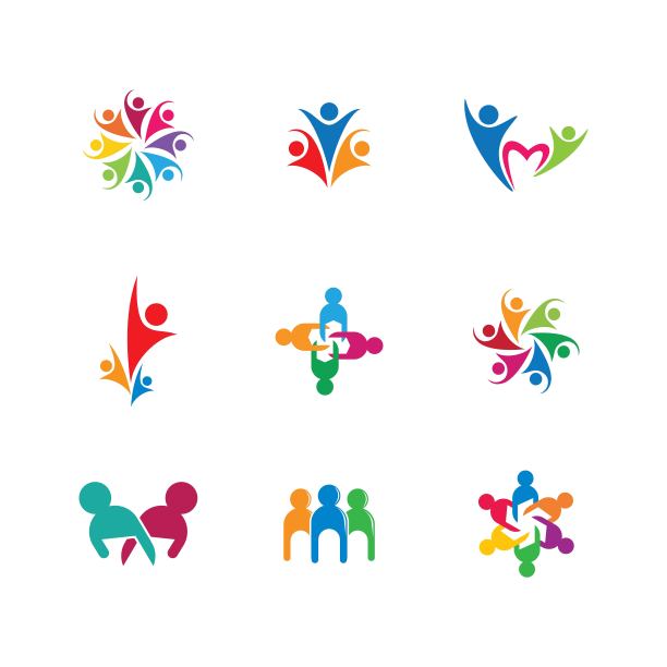 团队合作矢量图标图片下载