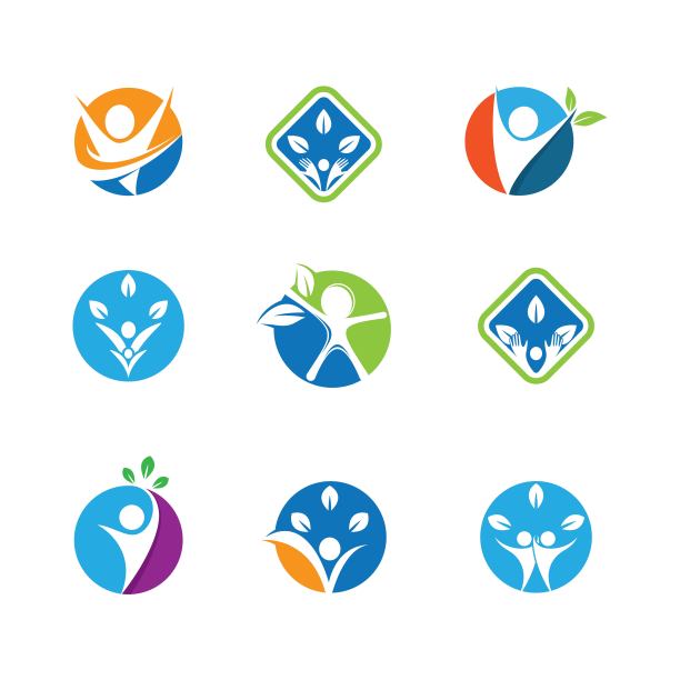 Wellnes符号向量图标图片下载