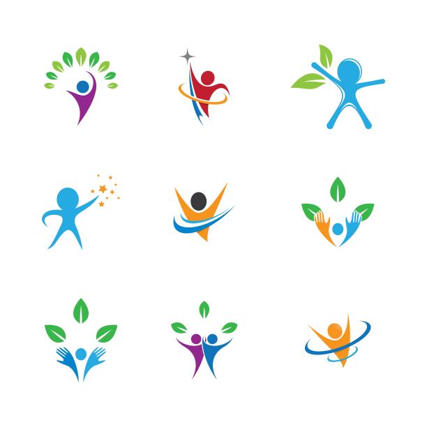 Wellnes符号向量图标图片下载