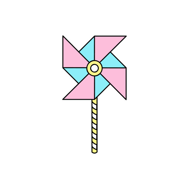 风车玩具插图图片下载
