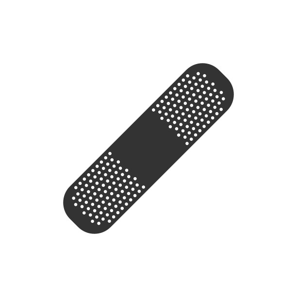 绷带图标在平坦的风格。石膏矢量插图在白色孤立的背景。急救箱经营理念。图片下载