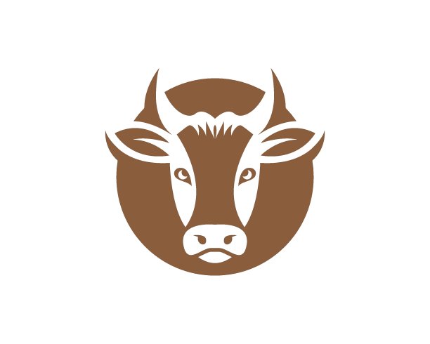 牛标志矢量插图模板图片下载
