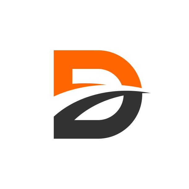 D字母和Swoosh矢量标志模板插图设计。向量EPS 10。图片下载