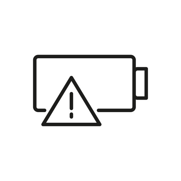 简单的电池线图标。图片下载