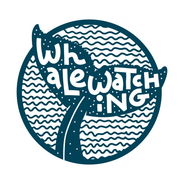 观赏鲸鱼的标志图片下载