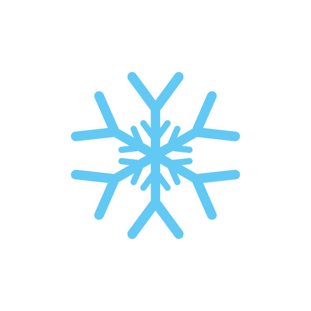 雪花孤立在白色的背景上。平雪图标剪影。新年的主题。矢量图图片下载