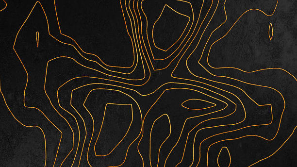 深灰色和金色地形抽象背景，3d渲染图片下载