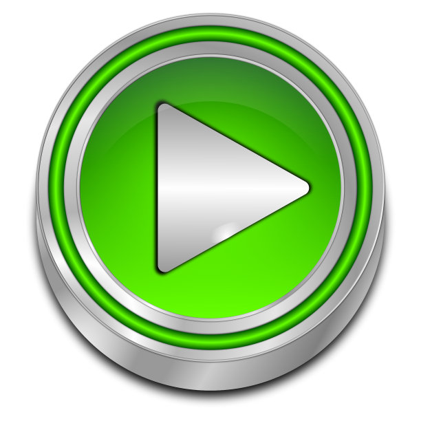 播放按钮- 3D插图图片下载