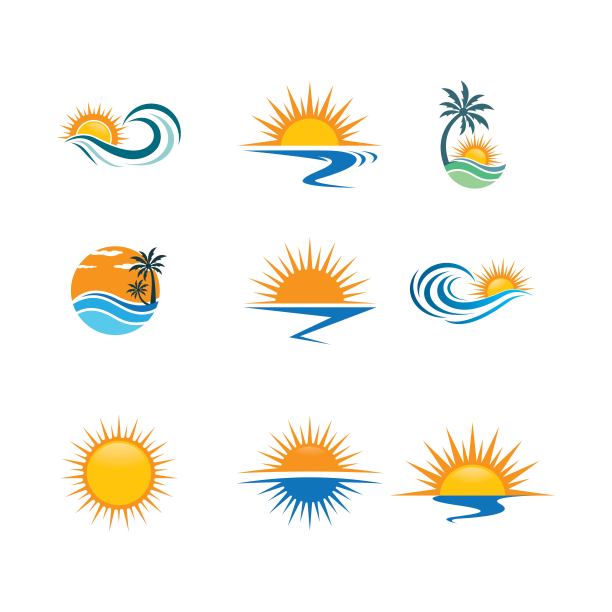 夏季符号矢量图标图片下载