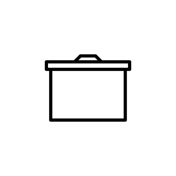 简单投影屏幕线条图标。图片下载