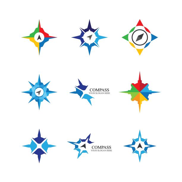 指南针符号矢量图标图片下载