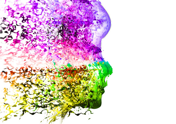 抽象的女性侧面轮廓图片下载