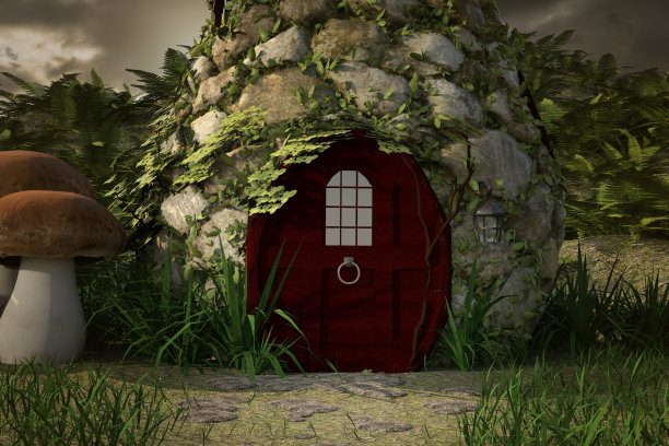 奇幻奇幻小屋3D渲染图片下载